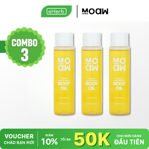  Combo 3 Dầu Dưỡng Da Giảm Thâm MOAW MOAWS - Body Sáng Da, Ngừa Rạn Da, Hương Hoa 450ml 