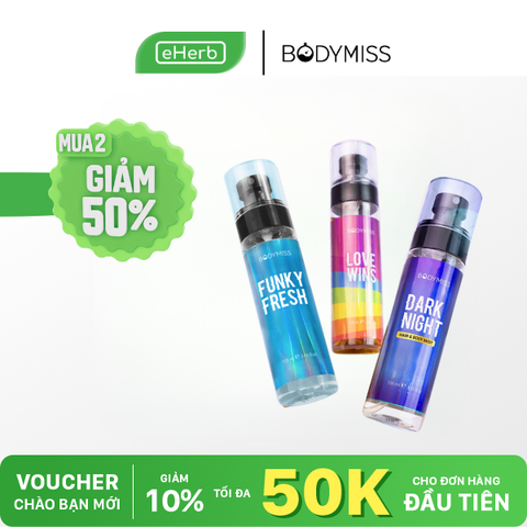  [MUA 2 GIẢM 50%] Bodymist xịt thơm body hương nước hoa phiên bản Hero đặc biệt, xịt khử mùi BODYMISS 
