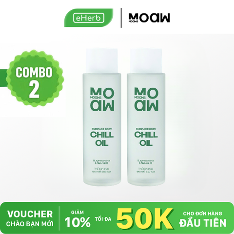  Combo 2 Dầu Dưỡng Da Toàn Thân Thư Giãn Chill Oil Moaw Moaws 150ml 