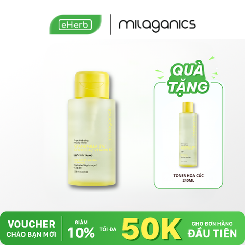  [MUA 1 TẶNG 1] Tẩy Trang Hoa Cúc MILAGANICS Làm Sạch Da Ngừa Mụn Cấp Ẩm 300ml 