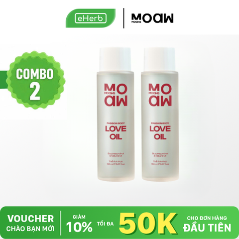  Combo 2 Body Love Oil Massage Cơ Thể MOAW MOAWS Dầu Dưỡng Da Làm Sáng Da Và Cấp Ẩm Sâu 150ml 