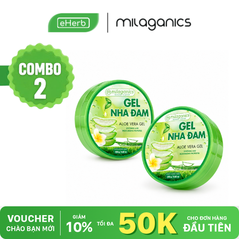  Gel Nha Đam Đa Năng Dưỡng Da & Cấp Ẩm 98% MILAGANICS Phù Hợp Với Da Khô, Nhạy Cảm 250gr 