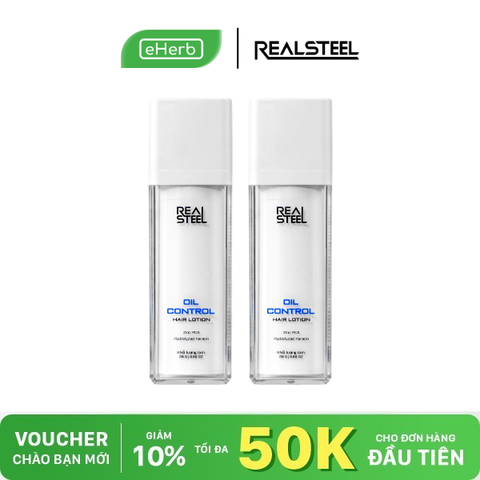  Dầu Gội Khô Nam Dạng Lotion REAL STEEL Kiềm Dầu Phồng Tóc Giảm Bết Tóc Hương Nước Hoa 28g 