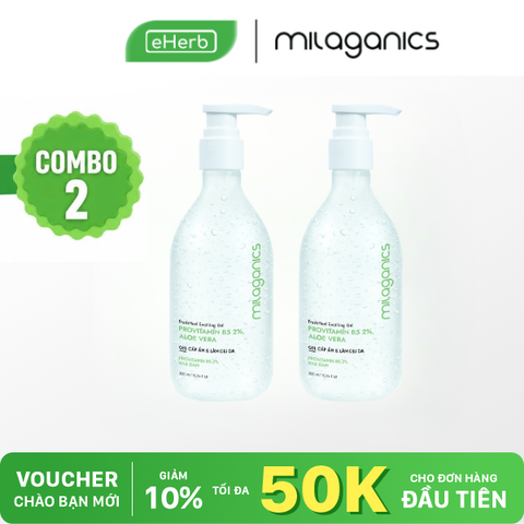  Combo 2 Gel Nha Đam B5 Milaganics Giúp Phục Hồi Dịu Da Body Và Cấp Ẩm Sâu 300ML 