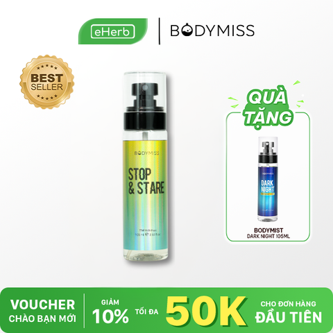  [MUA 1 TẶNG 1] Bodymist STOP&STARE - Xịt thơm toàn thân nam & nữ, lưu hương lâu, hẹn hò, đi học BODYMISS 105ml 