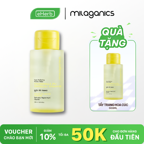  [MUA 1 TẶNG 1] Tẩy trang hoa cúc dịu da giảm mụn, tẩy trang dịu nhẹ cho da nhạy cảm MILAGANICS 300ml 