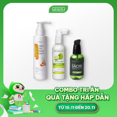  [Combo Tri Ân 20/11] The Gentle Gift Set eHerb Dưỡng Da & Tóc Chuyên Sâu MILAGANICS 
