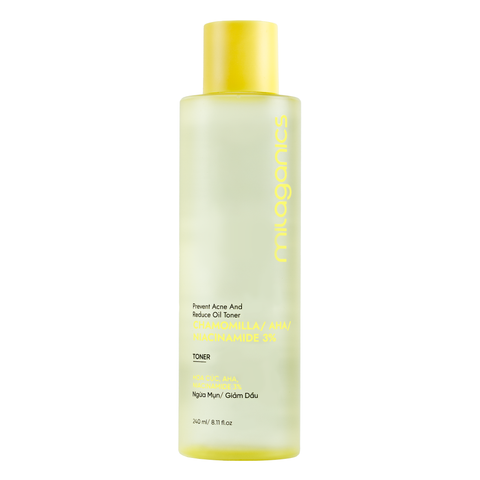  [MUA 1 TẶNG 1] Nước hoa hồng toner hoa cúc & aha 5% ngừa mụn, kiềm dầu da mụn MILAGANICS 
