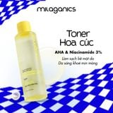  [MUA 1 TẶNG 1] Nước hoa hồng toner hoa cúc & aha 5% ngừa mụn, kiềm dầu da mụn MILAGANICS 