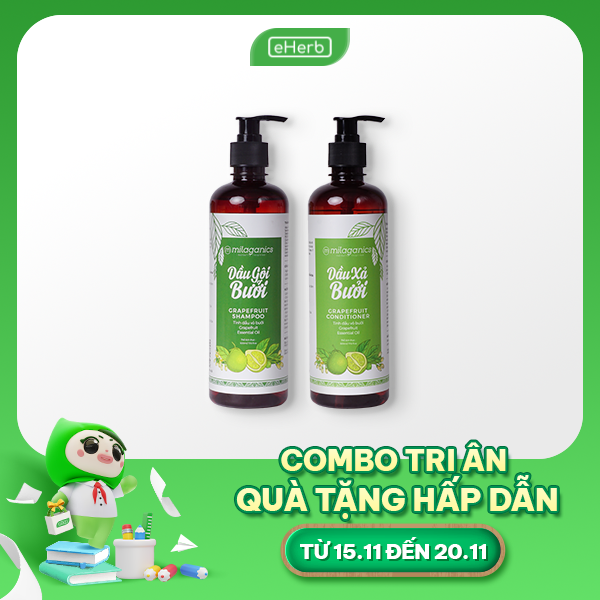  [Combo Tri Ân 20/11] Volume & Smooth Gift Set MILAGANICS Gội - Xả bigsize 