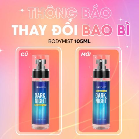  [MUA 2 GIẢM 50%] Bodymist nước hoa body xịt thơm lâu cho nam nữ hẹn hò đi học đi làm BODYMISS 105ml 