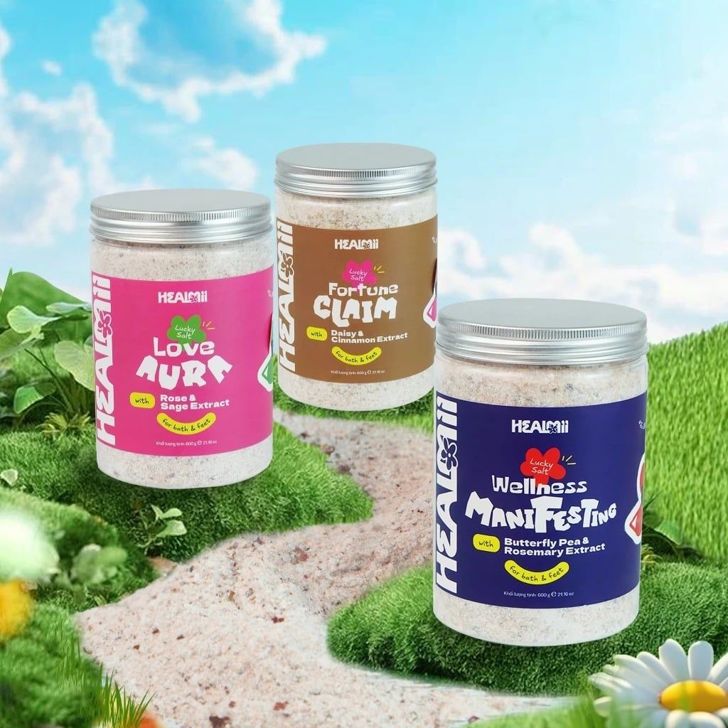  Muối Tắm Tẩy Da Chết Thảo Mộc Thiên Nhiên HEALMII 600g 