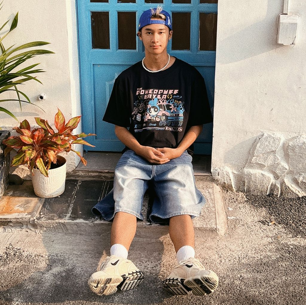 [BAYLA] - POWERPUFF BLACK T-SHIRT