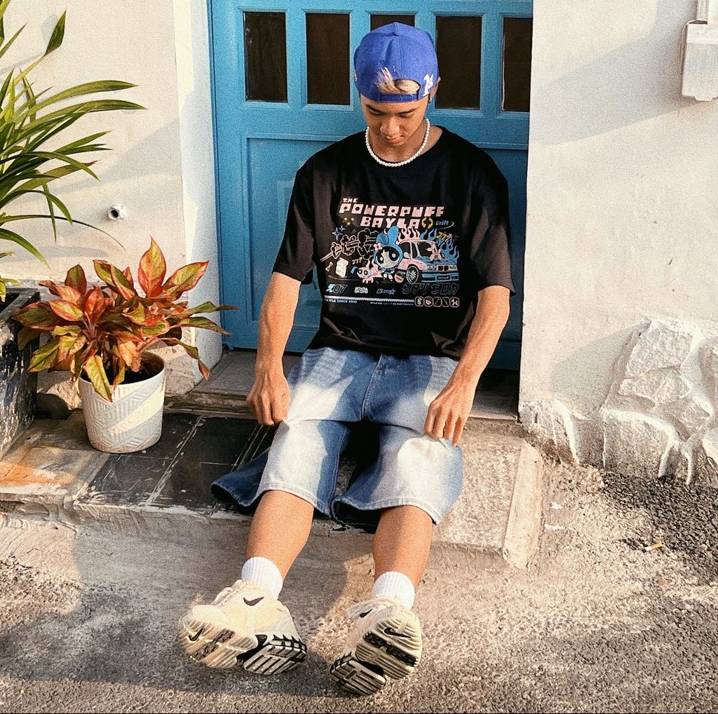 [BAYLA] - POWERPUFF BLACK T-SHIRT