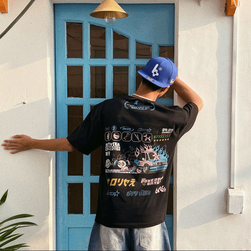 [BAYLA] - POWERPUFF BLACK T-SHIRT