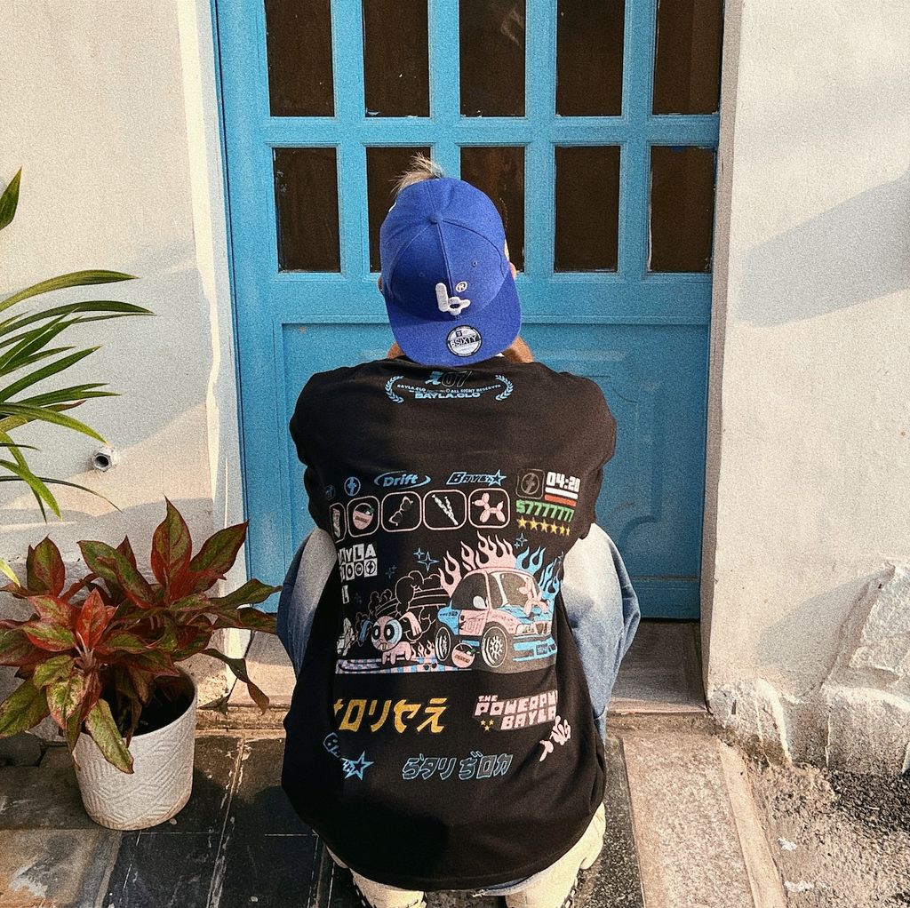 [BAYLA] - POWERPUFF BLACK T-SHIRT