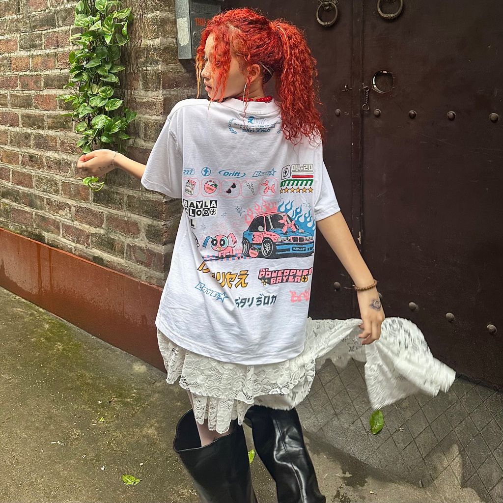 [BAYLA] - POWERPUFF WHITE T-SHIRT