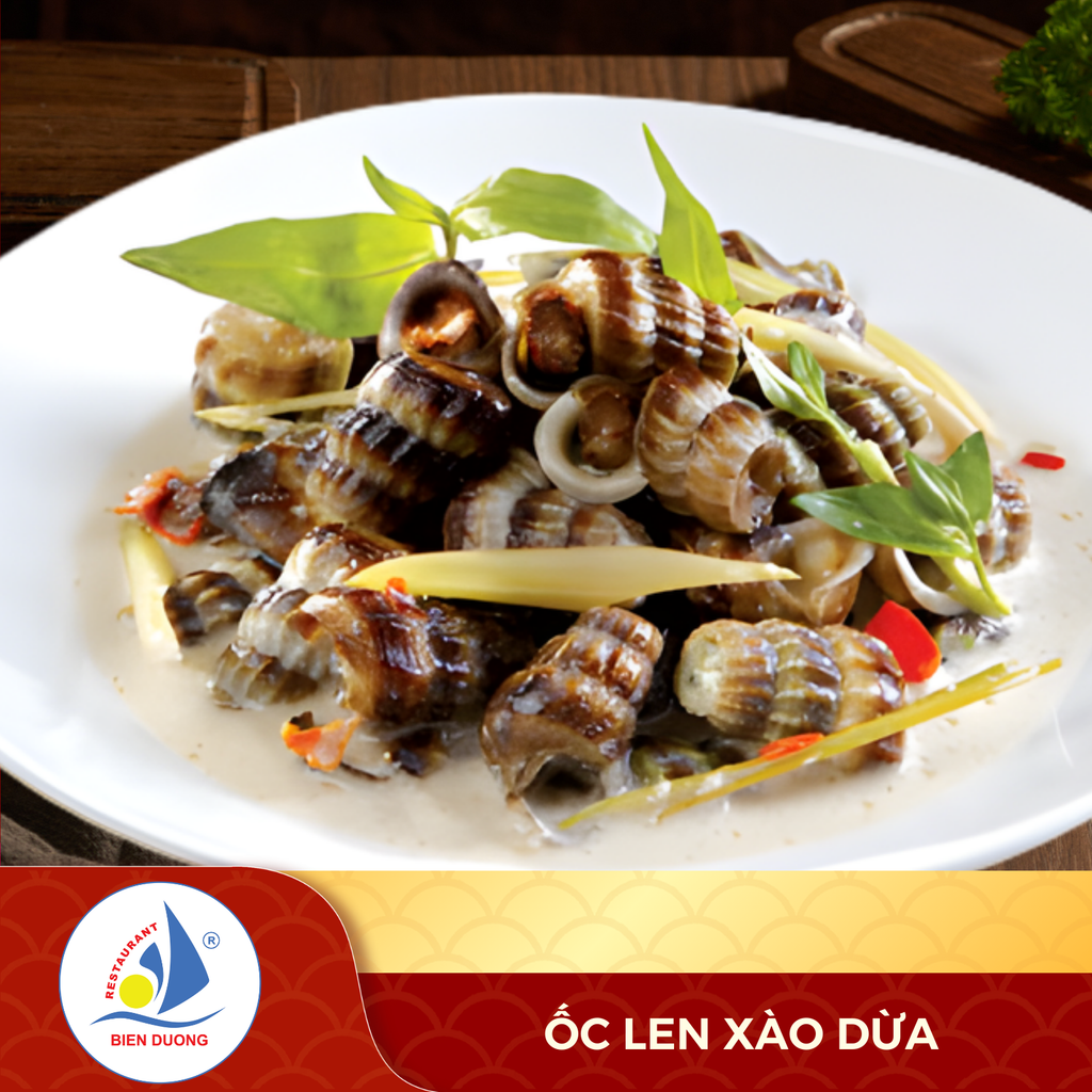  Ốc Len Xào Dừa 