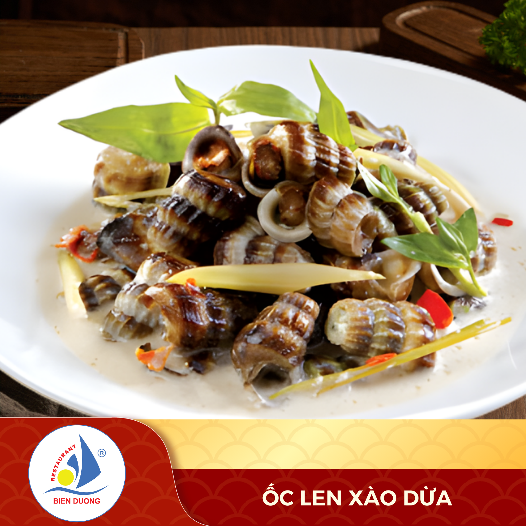  Ốc Len Xào Dừa 