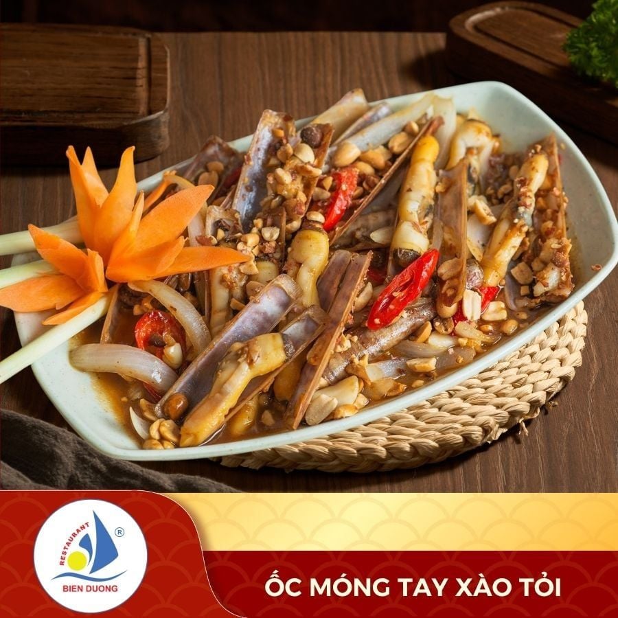  Ốc Móng Tay Xào Tỏi 