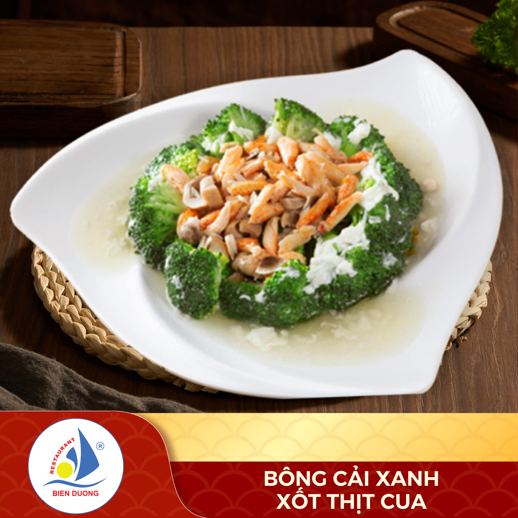  Bông Cải Xanh Sốt Thịt Cua 