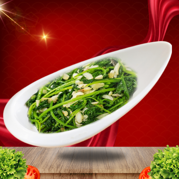  Cải Bó Xôi Xào Tỏi 