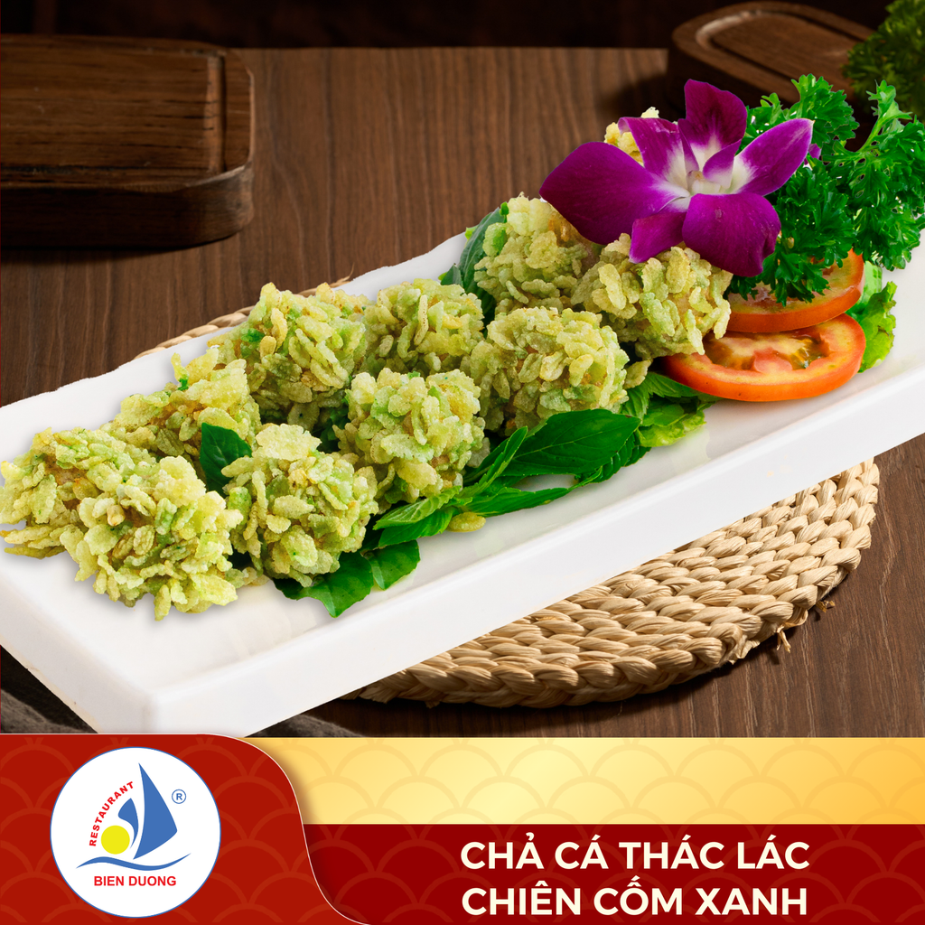  Chả Cá Thác Lác Chiên Cốm Xanh 