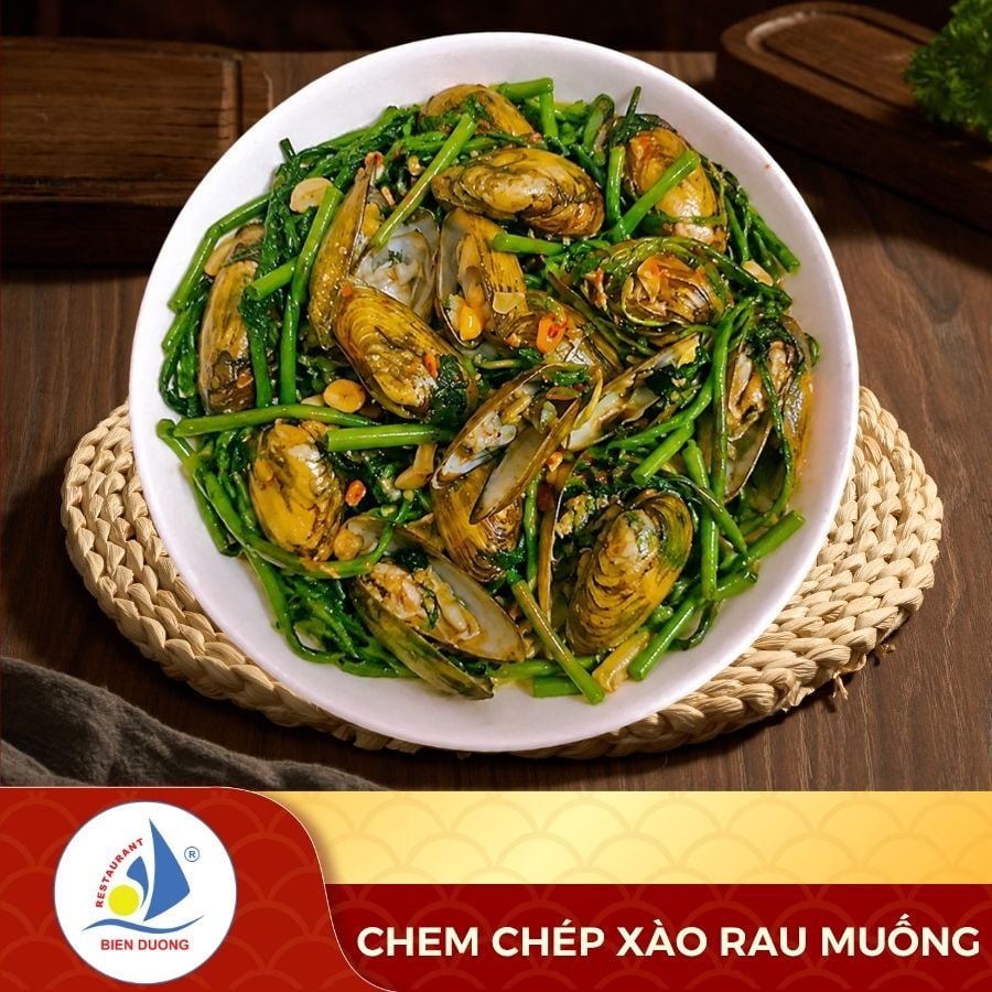  Chem Chép Xào Rau Muống 