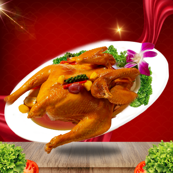  Gà Hấp Mắm Nhĩ (Nguyên Con) 