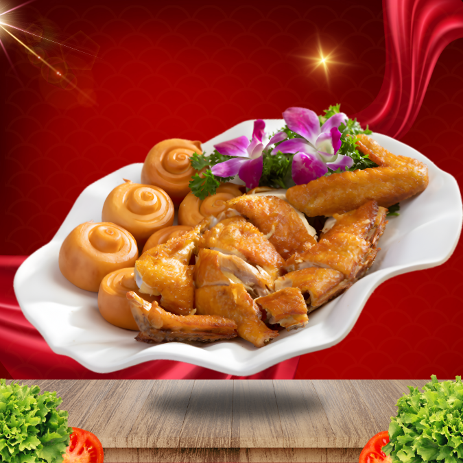  Gà Quay Bánh Bao (Nửa Con) 