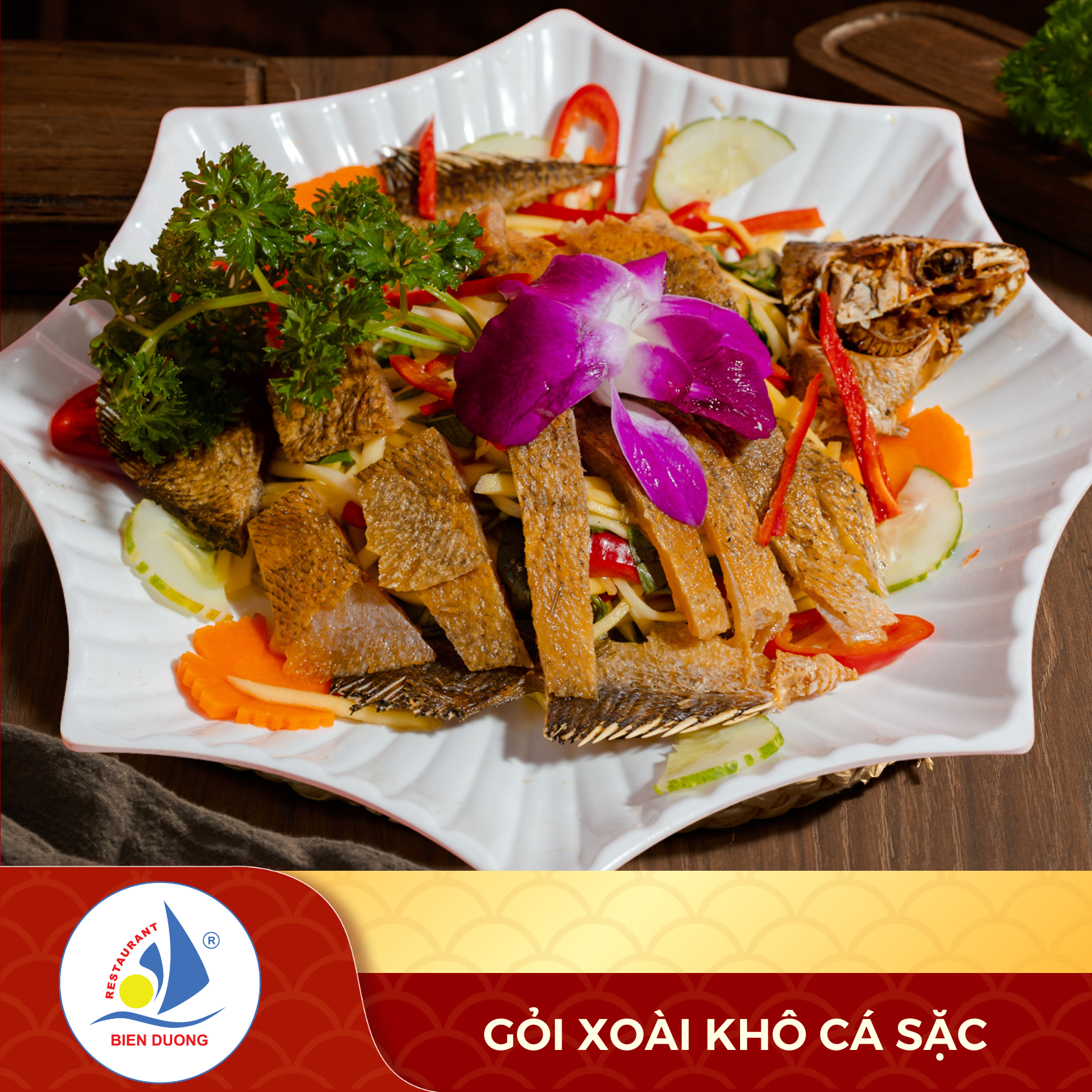 Gỏi Xoài Khô Cá Sặc 