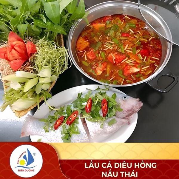  Lẩu Cá Diêu Hồng Nấu Thái 