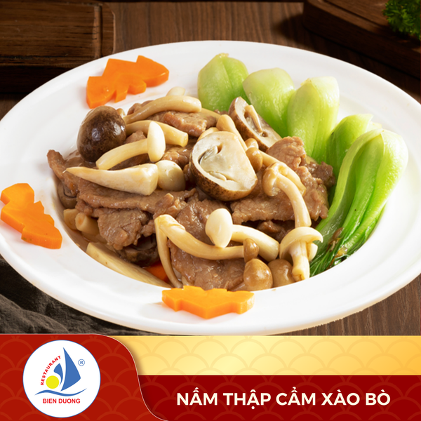  Nấm Thập Cẩm Xào Bò 