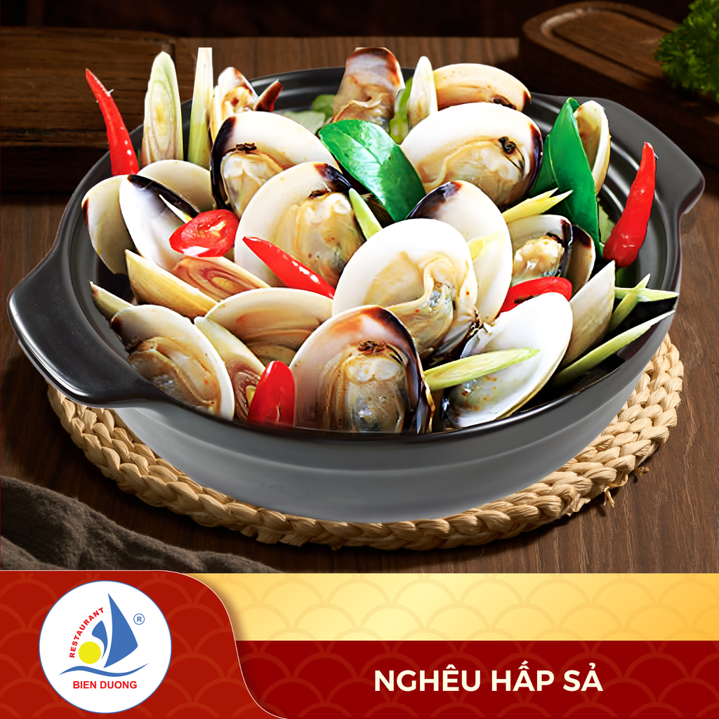  Nghêu Hấp Sả 