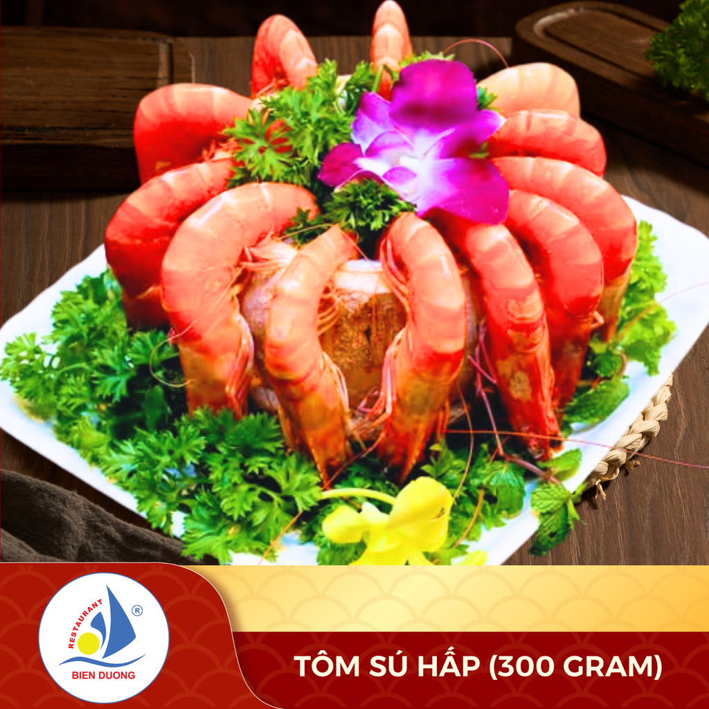  Tôm Sú Hấp (300 Gram) 
