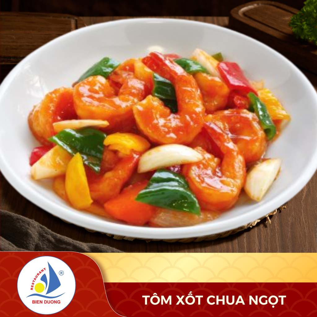  Tôm Thẻ Sốt Chua Ngọt 