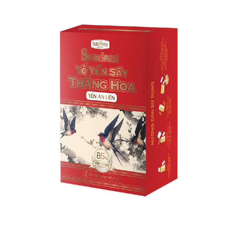  Tổ Yến Sấy Thăng Hoa Nguyên Vị Sunvinest (Hộp 12) 