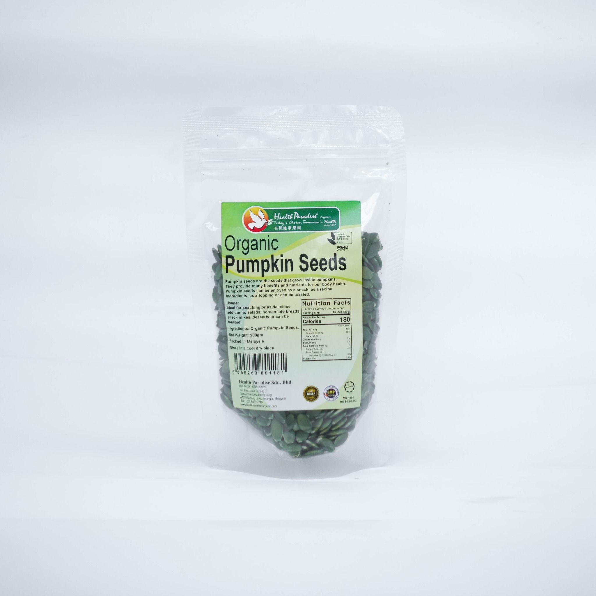 Hạt bí hữu cơ Health Paradise 200g