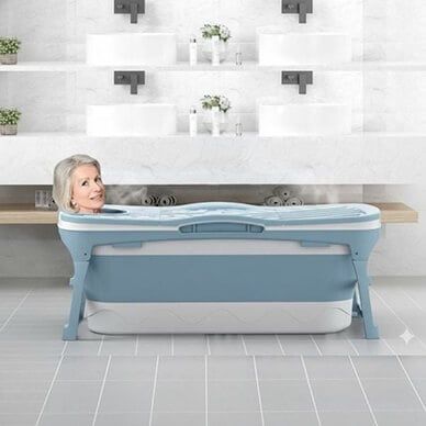 Bồn Tắm Gấp Gọn Cho Người Lớn Ngâm Mình Thư Giãn