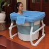 Bồn Tắm Gấp Gọn Tròn Bằng Nhựa Ngâm Người Thư Giãn