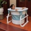 Bồn Tắm Gấp Gọn Tròn Bằng Nhựa Ngâm Người Thư Giãn