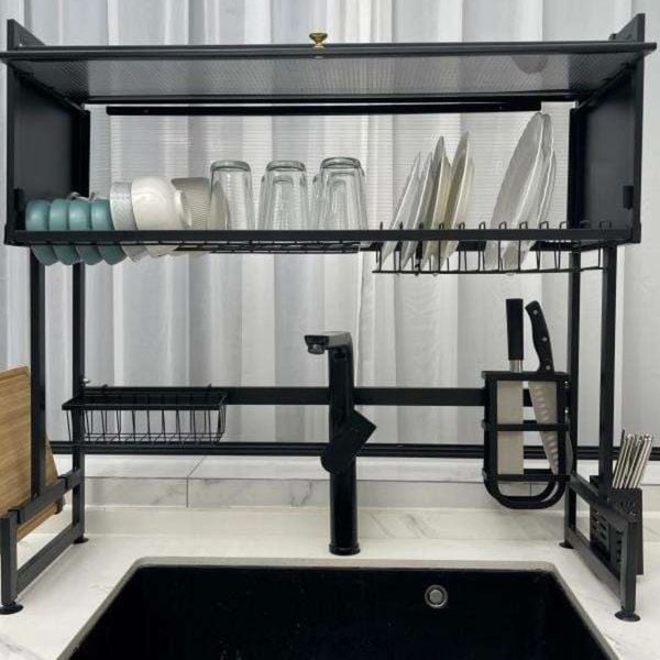 Kệ úp chén có nắp đậy bằng thép sơn tĩnh điện 1