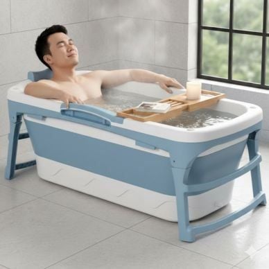 Bồn Tắm Gấp Gọn Cho Người Lớn Ngâm Mình Thư Giãn
