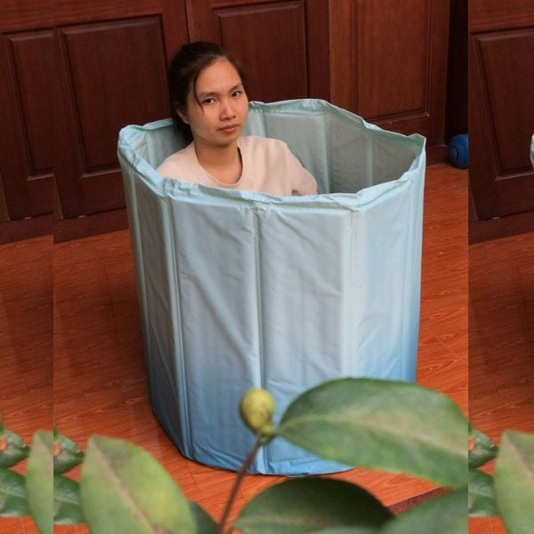 Bồn Tắm Gấp Gọn Tròn Bằng Vải Ngâm Người