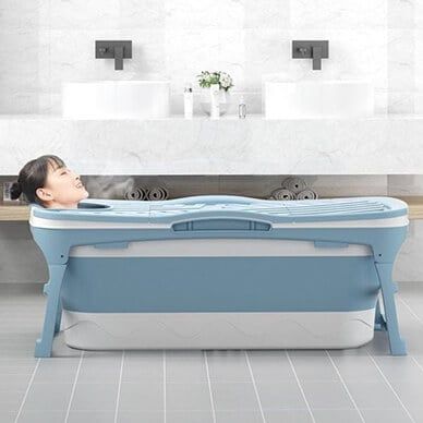 Bồn Tắm Gấp Gọn Cho Người Lớn Ngâm Mình Thư Giãn