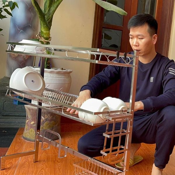 Kệ Úp Chén Inox 2 Tầng - Giải Pháp Tối Ưu Cho Mọi Nhà Bếp