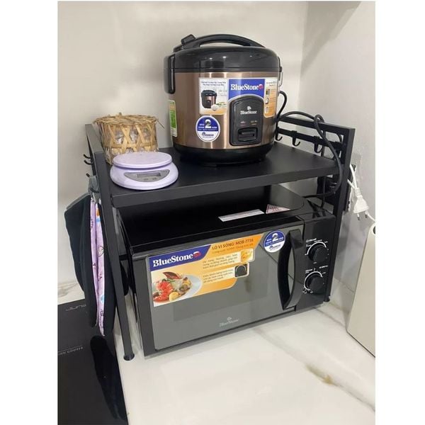 Kệ Để Lò Vi Sóng 2 Tầng Điều Chỉnh Chiều Ngang, Chiều Cao