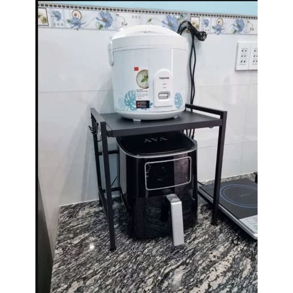 Kệ Để Lò Vi Sóng 2 Tầng Điều Chỉnh Chiều Ngang, Chiều Cao