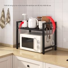 Kệ Để Lò Vi Sóng 2 Tầng Điều Chỉnh Chiều Ngang, Chiều Cao