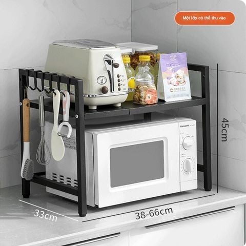 Kệ Để Lò Vi Sóng 2 Tầng Điều Chỉnh Chiều Ngang, Chiều Cao